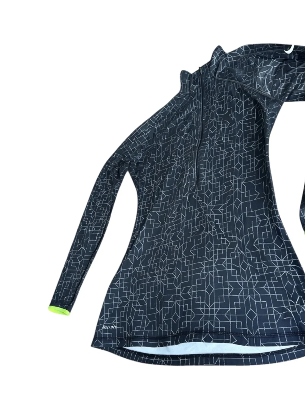Nike Blue Geo-Print Half-Zip Ski Jacket with Neon Trim